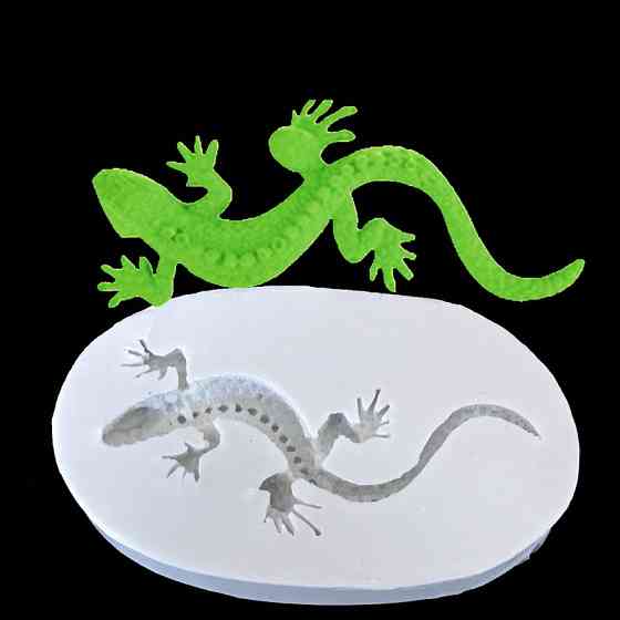 Молд силиконовый Ящерица 66 на 42 мм серый Киев