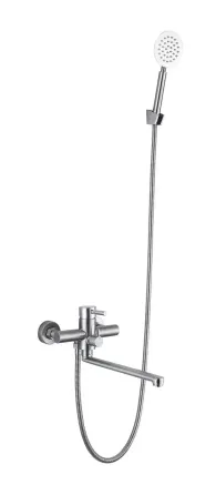 Смеситель для ванны с душевым гарнитуром Wezer EKO7-01 сатин Киев