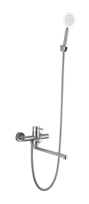 Смеситель для ванны с душевым гарнитуром Wezer EKO7-01 сатин Киев - изображение 2