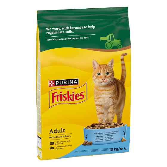 Сухий корм FRISKIES для дорослих котів, з лососем та овочами, 10 кг Київ