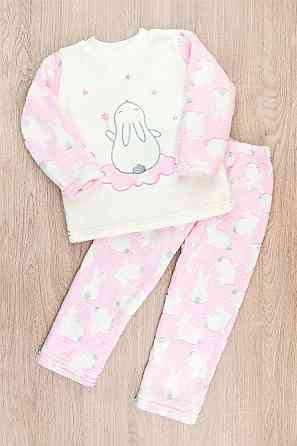 Піжама дитяча тепла "зайчик" р. 128 топ Крохатушка одяг Київ