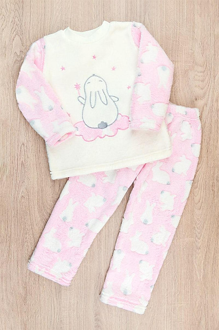 Піжама дитяча тепла "зайчик" р. 128 топ Крохатушка одяг Київ - фото 1