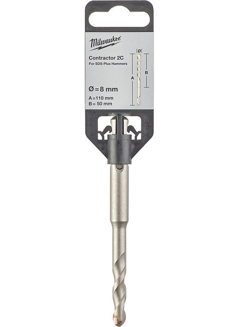 Бур SDS-PLUS Contractor MILWAUKEE діаметр 8x110х50мм Одеса - фото 1