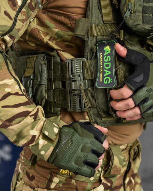Тактична плитоноска з чотирма точками швидкого скидання Asdag oliva РН6329 Одеса - фото 10