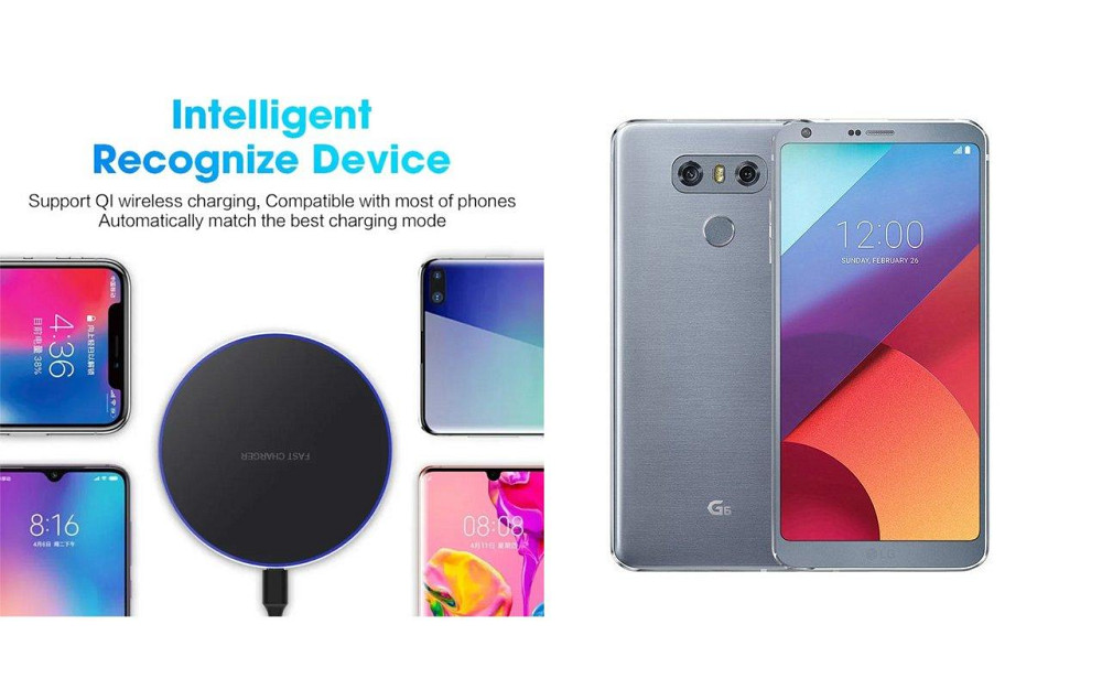 Бездротовий зарядний пристрій Copper до 30W для Honor Magic6 Pro, USB-C, LED Київ - фото 4