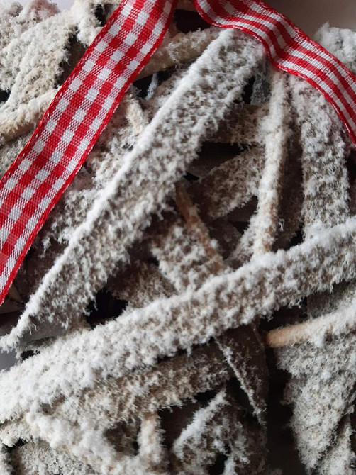 Дерев`яні прикраси на ялинку Ялинка 23 на 11 см сіро-червоний Київ - фото 2