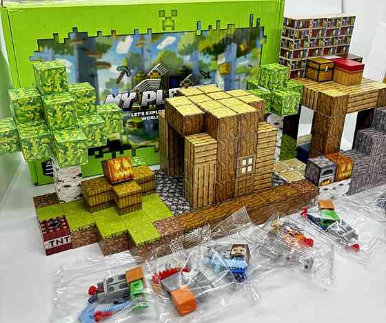 200шт + 6 фігурок Магнітний конструктор майнкрафт minecraft кубики. Киев
