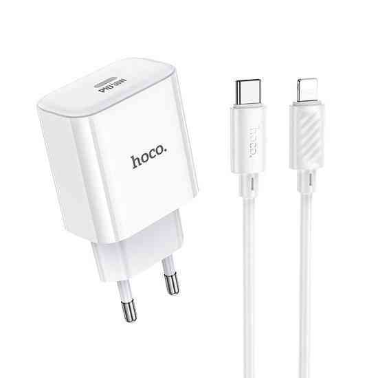 Швидке заряджання Блок + кабель lightning PD 30 W Apple iPhone (hoco) Одеса