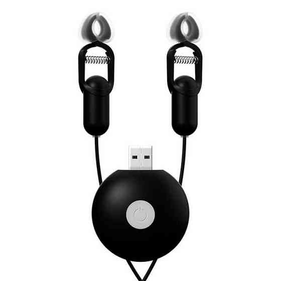 Затискачі для сосків з вібрацією "GALAKUin" USB 10 режимів - Чорний - Садо-мазо Вінниця