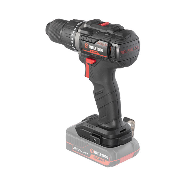 Дриль-шурупокрут акумуляторний INTERTOOL WT-9360, 20 В, 60 Nm, 500/2000 об/хв, 2-13 мм, без ЗП та АКБ - для будівництва та ремонту Львів - фото 6