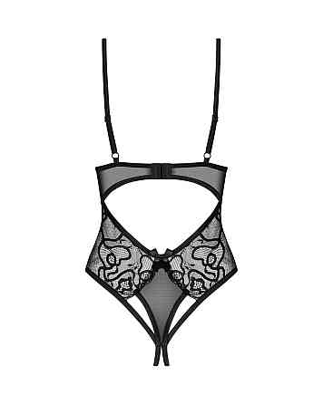 Тедді з доступом Obsessive Blomentis crotchless teddy, M/L, прозоре, відкрита спина, низ-стрінги Sex Aura Київ
