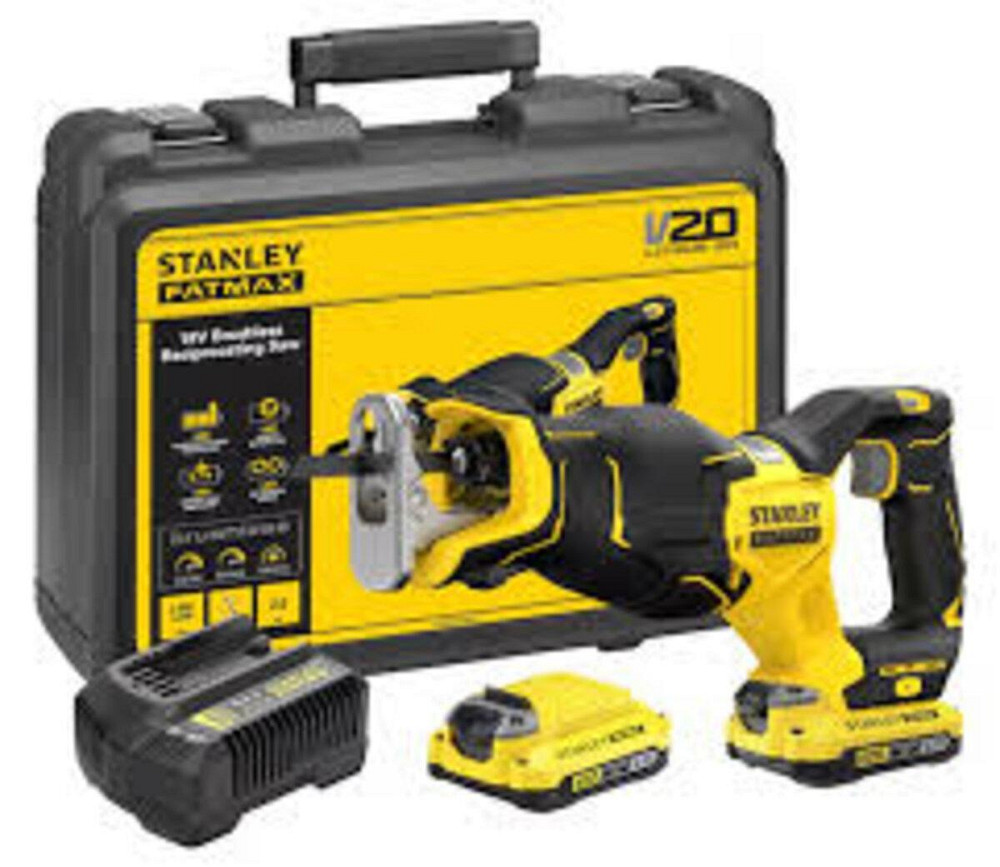 Пила шаблева безщіткова акумуляторна FATMAX V20, хід 28мм, регулятор 0-3200об/хв, 2 Акум 2А+кейс Одеса - фото 1