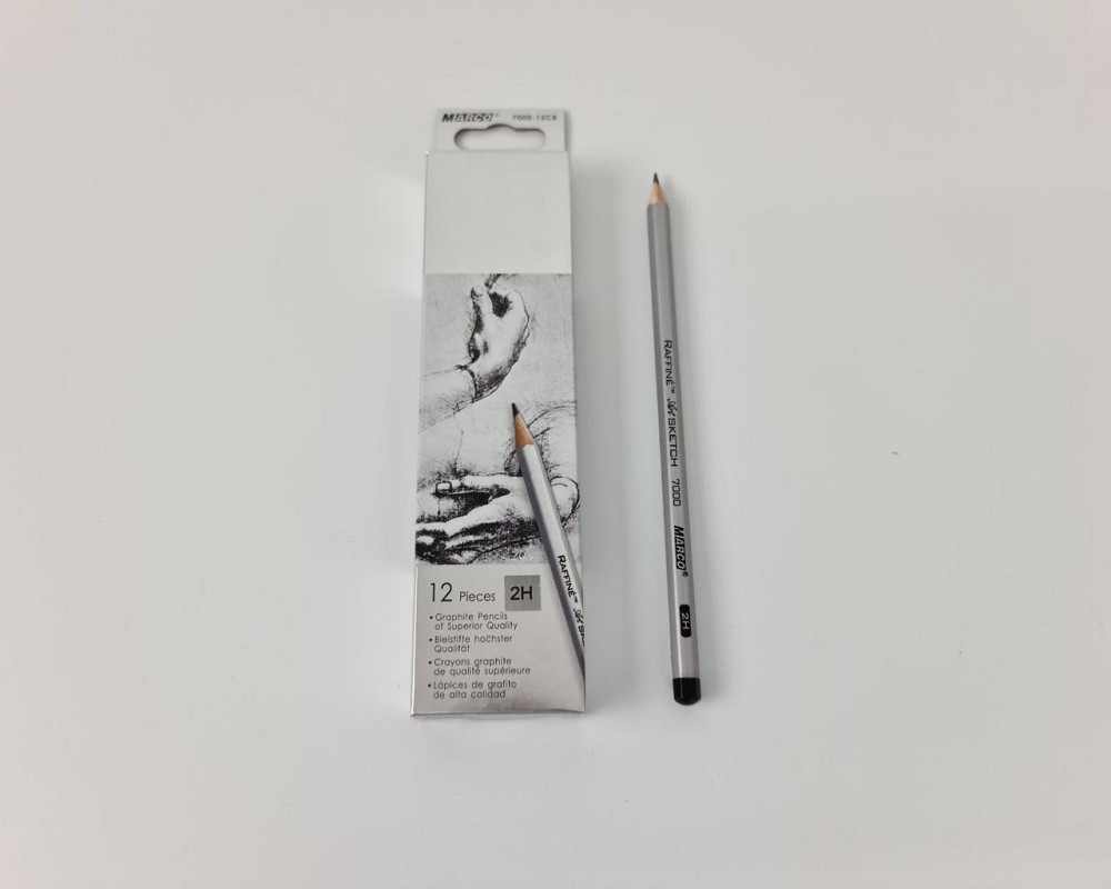 Карандаш простой набор 12шт тм. Марко №7000-2H raffine (1 пачка) Харьков - изображение 2