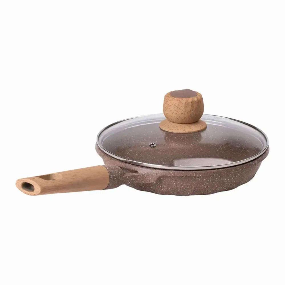 Алюмінієва сковорода 1,4 л, мармурове антипригарне покриття Ø 22 см, бежевий MGC HP-4-422CO Коломия - фото 3