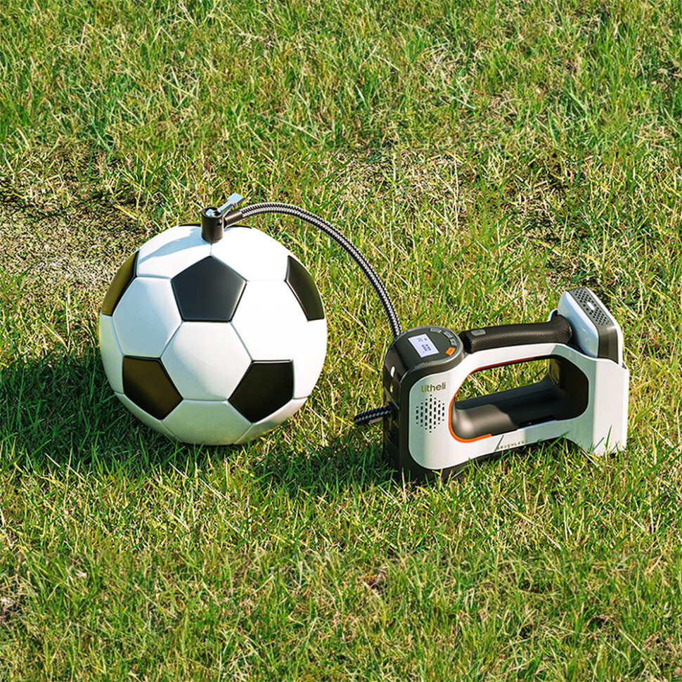 Аккумуляторный компрессор Litheli с фонарем, питание от павербанка (УМБ Litheli Power Bank 20000 mAh, 45W, Киев - изображение 7