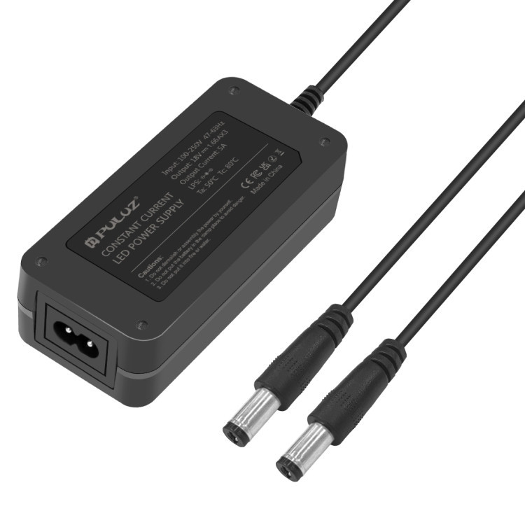 Блок живлення 18В 3А два 5.5×2.5мм з регулюванням напруги для лайтбоксу Puluz PU2003EU Київ - фото 2