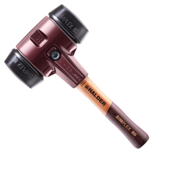 Молоток HALDER Simplex 3002 насадки із чорної гуми коротка ручка Одеса