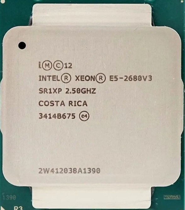 Процесор Xeon E5-2680v3 3.3 GHz 12 ядер 24потоков LGA2011-3 Новый. Киев - изображение 1