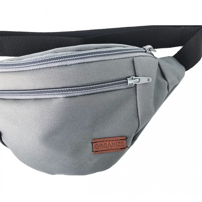 Чоловіча сумка на пояс з 2 відділеннями X002-grey (Сірий) Суми - фото 3