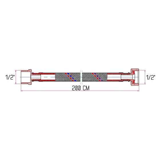Гнучка підводка для води Thermo Alliance Forte ВН 200 см SF382W200 Київ