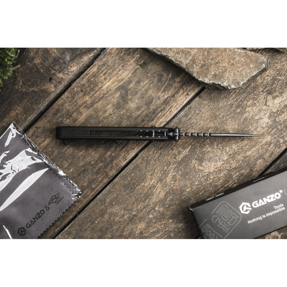 Нiж складаний Ganzo G768PT-BK чорний клинок Київ - фото 15