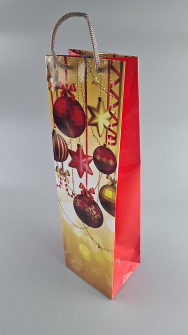 Пакет новогодний  бумажный под  бутылки-025 (12 шт) Харьков - изображение 1