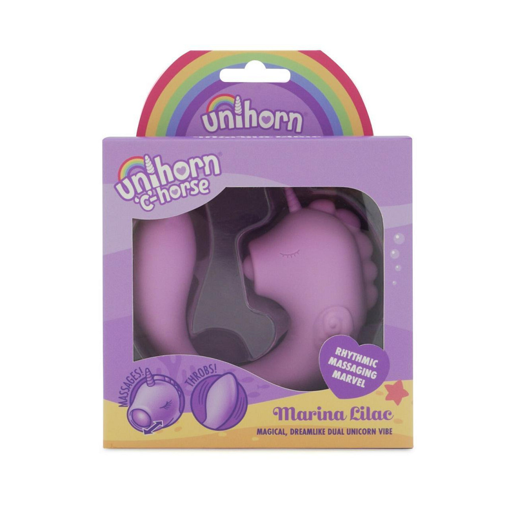 Вібратор-єдиноріжка Unihorn – C Horse – Marina Lilac, вагінально-кліторальна стимуляція, 2 мотори по 10 режимів Sex Aura Київ - фото 9