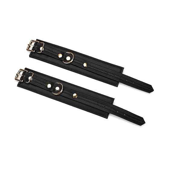 Наручники с цепочкой Liebe Seele Black Organosilicon Wrist Cuff, экокожа Sex Aura Киев