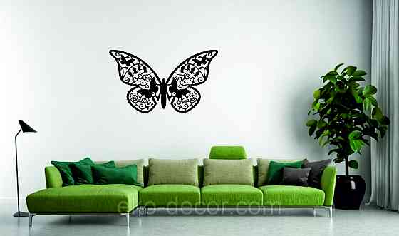 Декоративне настінне Панно  «Метелик» , Декор на стіну 90*52 см, Чорний Київ