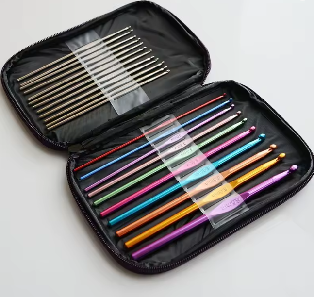 Набор алюминиевых крючков для вязания в чехле 22 шт Киев - изображение 4