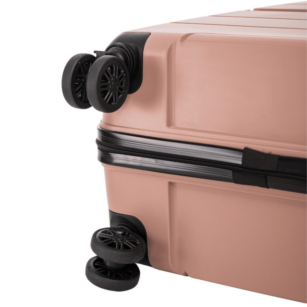 Чемодан полипропиленовый WINGS PP06 большой 78 см золотисто-розовый Киев - изображение 7
