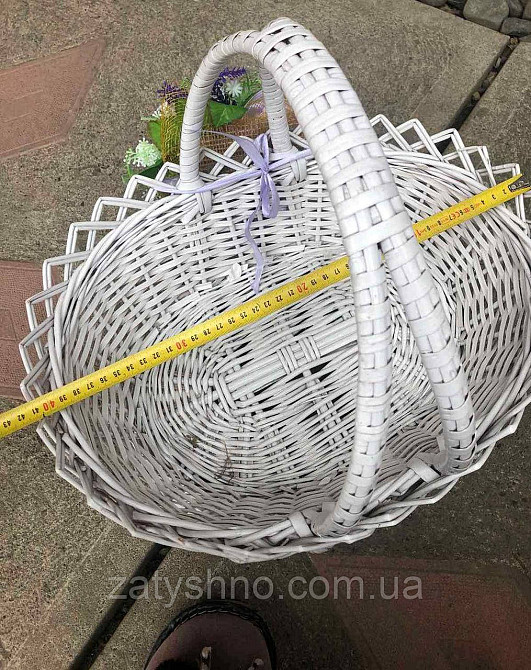 Пасхальний кошик білий з квіткою Київ - фото 4