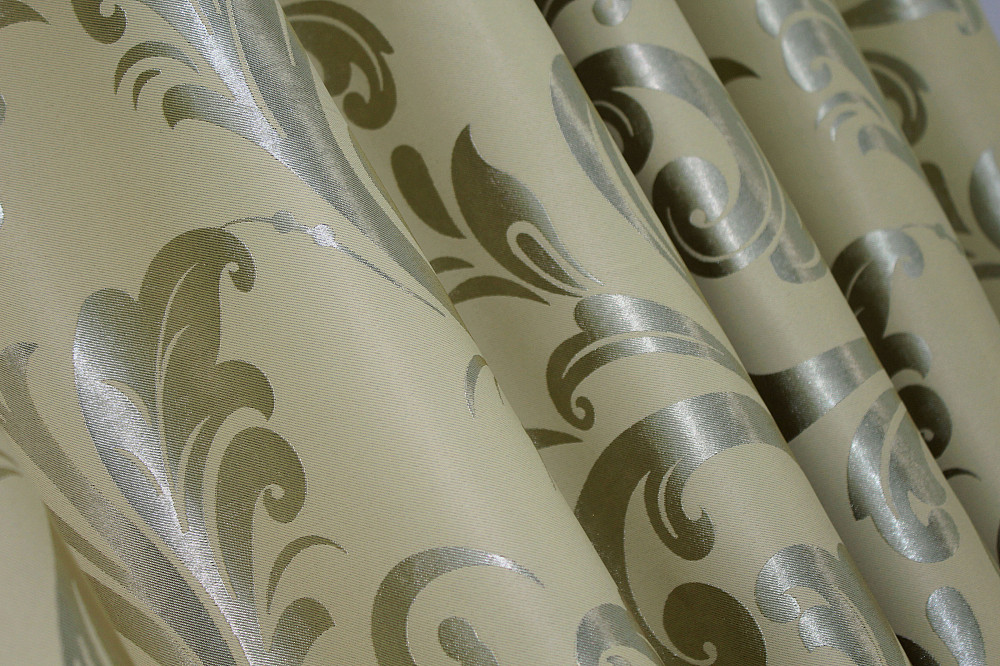 Комплект готових штор VR-Textil Блекаут № 1071ш Жовтий з сірим 150х270 см 2шт (30-887) Київ - фото 7