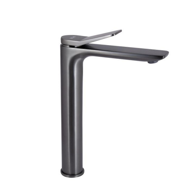 Змішувач для раковини Qtap Presto QTPRE269GRP45582 (k35), одноважільний, високий, Graphite Харків - фото 1