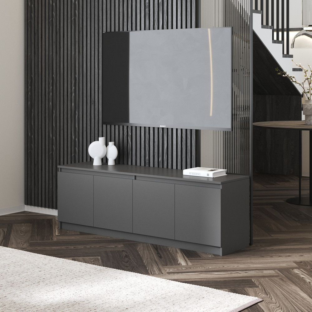 Тумба під телевізор VAYS у вітальню, сучасна з полицями, без ручок R-31 Львів - фото 8