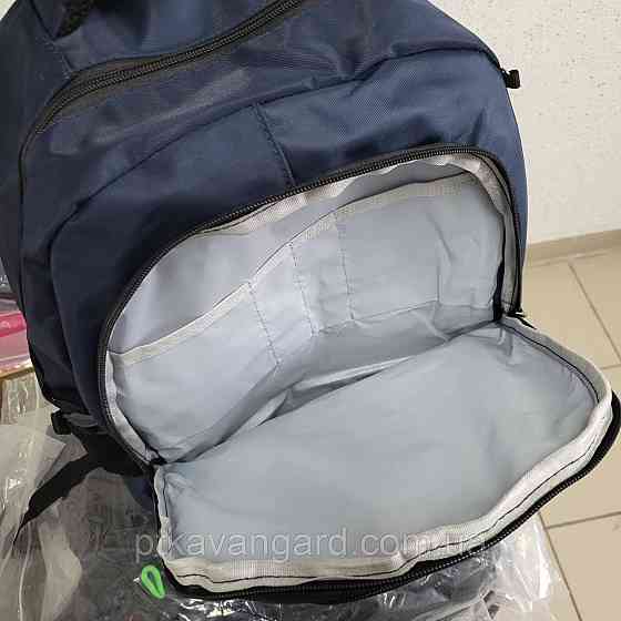 Рюкзак школьный подростковый (2 отделения, 6 карманов, брелок, на молнии) C 72810 синий Хмельницкий