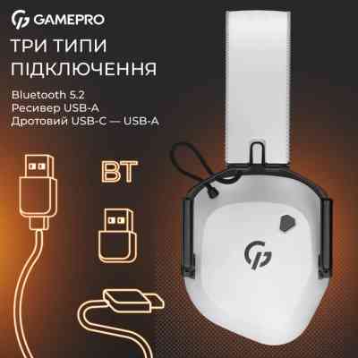 Наушники GamePro Genesis Mercury Pro 3-Mode White (HSW120W) Винница