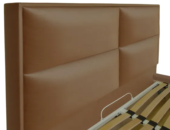 Кровать Двуспальная Sheffield VIP 160 х 190 см Fly 2213 A1 С дополнительной металлической цельносварной рамой Светло-коричневый Киев