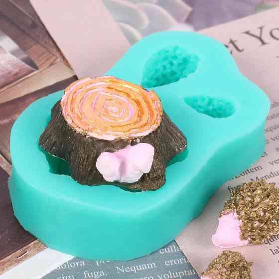 Молд силиконовый Пенёк с ежами 75 на 45 мм зеленый Киев