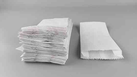 Бумажные пакеты саше 10/4*19 белый  (100 шт) Харьков