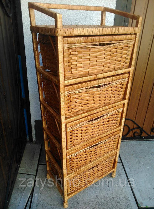 Шухляда плетеная высокая на 5 ящиков Киев - изображение 5