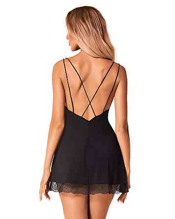 Сорочка и трусики Obsessive Bella Rou chemise & thong XL/2XL Sex Aura Киев