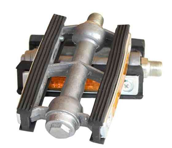 Педалі велосипедні (з катафотами, метал, квадрат, резинки) (V-19) KL Мукачево