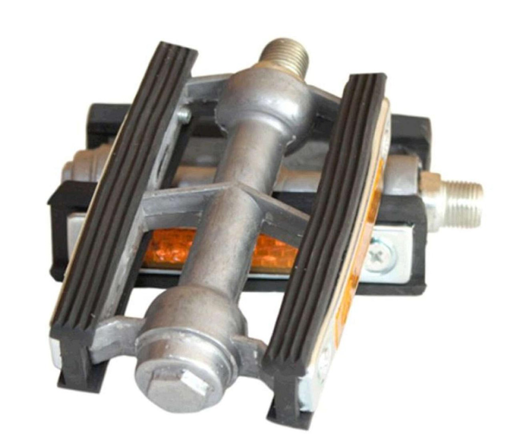 Педалі велосипедні (з катафотами, метал, квадрат, резинки) (V-19) KL Мукачево - фото 1