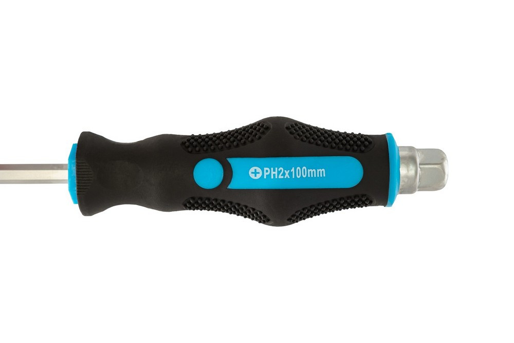 Викрутка ударна хрестова магнітна MASTERTOOL EXTERNAL HEX PH2х100 мм ручка з TPR покриттям 49-6210 Коломыя - изображение 5