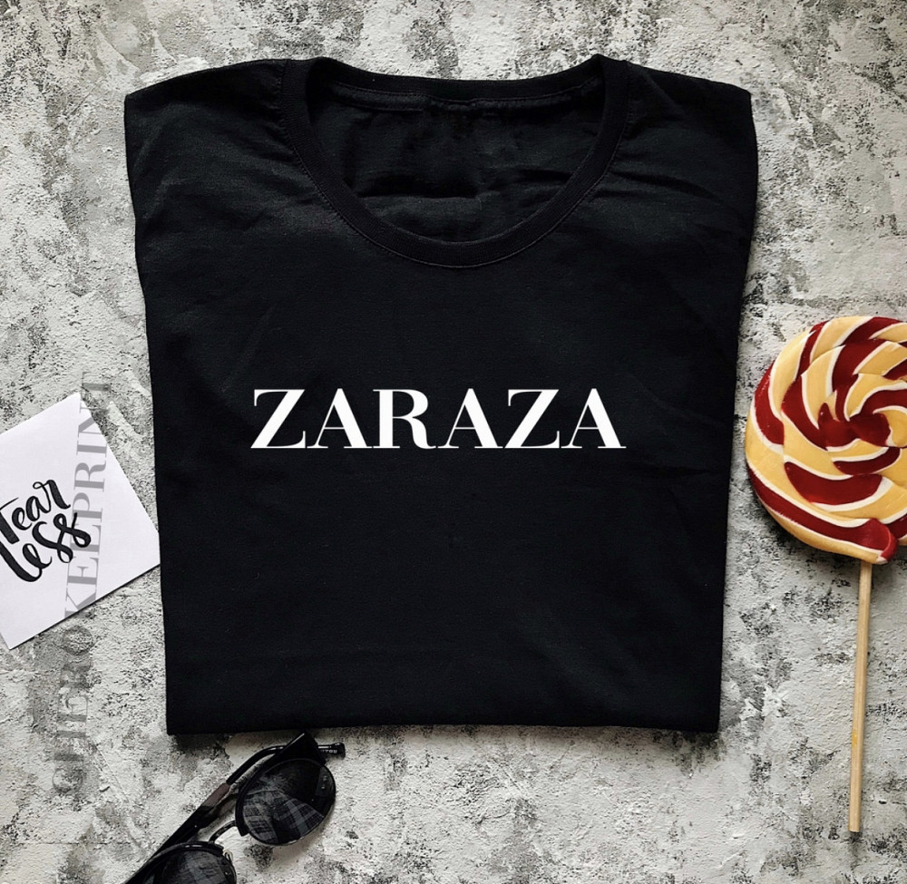 Женская\Мужская футболка с надписью ZARAZA Черновцы - изображение 1