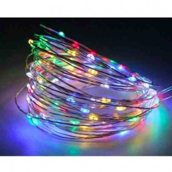 Гирлянда Капля росы на батарейках АА 3 м 30 ламп мульти цвет Харьков