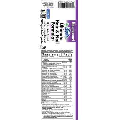 Вітамінно-мінеральний комплекс Bluebonnet Nutrition Остаточна Формула для Волос і нігтів, 60 вегетарій (BLB1106) Вінниця