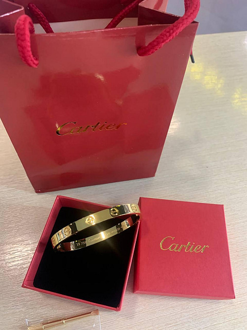 Cartier браслет love з викруткою лимонне золото / подарункова упаковка Одеса - фото 3