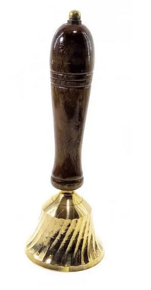 Колокольчик из бронзы с деревянной ручкой Киев - изображение 1